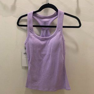 NWT Alo Rib Support Tank in Ultraviolet, Size S